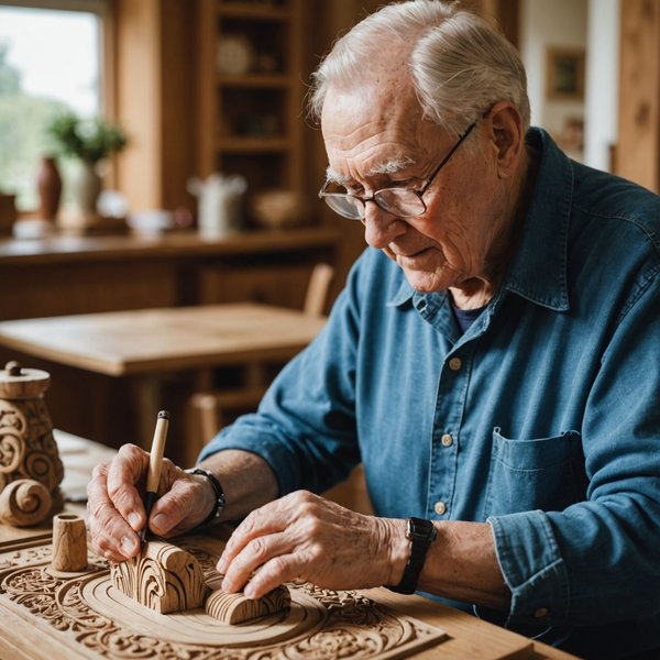 Quels sont les bienfaits des activités de sculpture sur bois pour la dextérité et la concentration des seniors ?